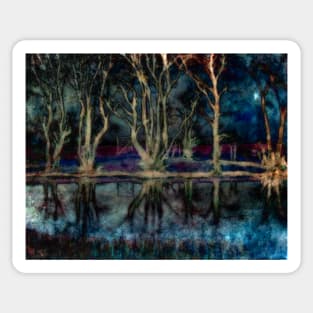 Night Descends On The Pond Sticker